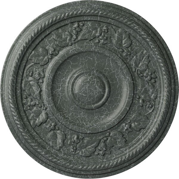 Ekena Millwork Tyrone Ceiling Medallion (Fits Canopies up to 6 3/4"), 16 1/8"OD x 3/4"P, Athenian Green Crackle CM16TYAGC - main